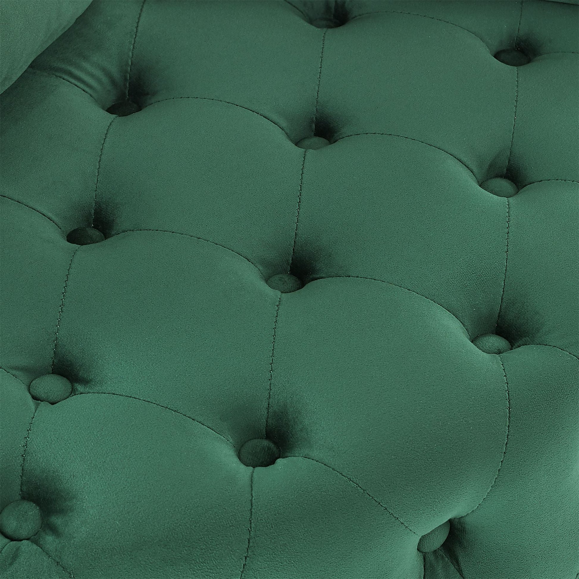 Velvet Upholstered Swivel Chair for Living Room, with Button Tufted Design and Movable Wheels, Including 3 Pillows New Era Fashion LLc