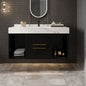 39.4" Bathroom Vanities with Ceramic Sink,Floating Bathroom Vanity,Wall Mounted Storage Cabinet with 2 Drawers and 2 Storage Spaces,Modern Bathroom Sink Cabinet with Metal Handles New Era Fashion LLc