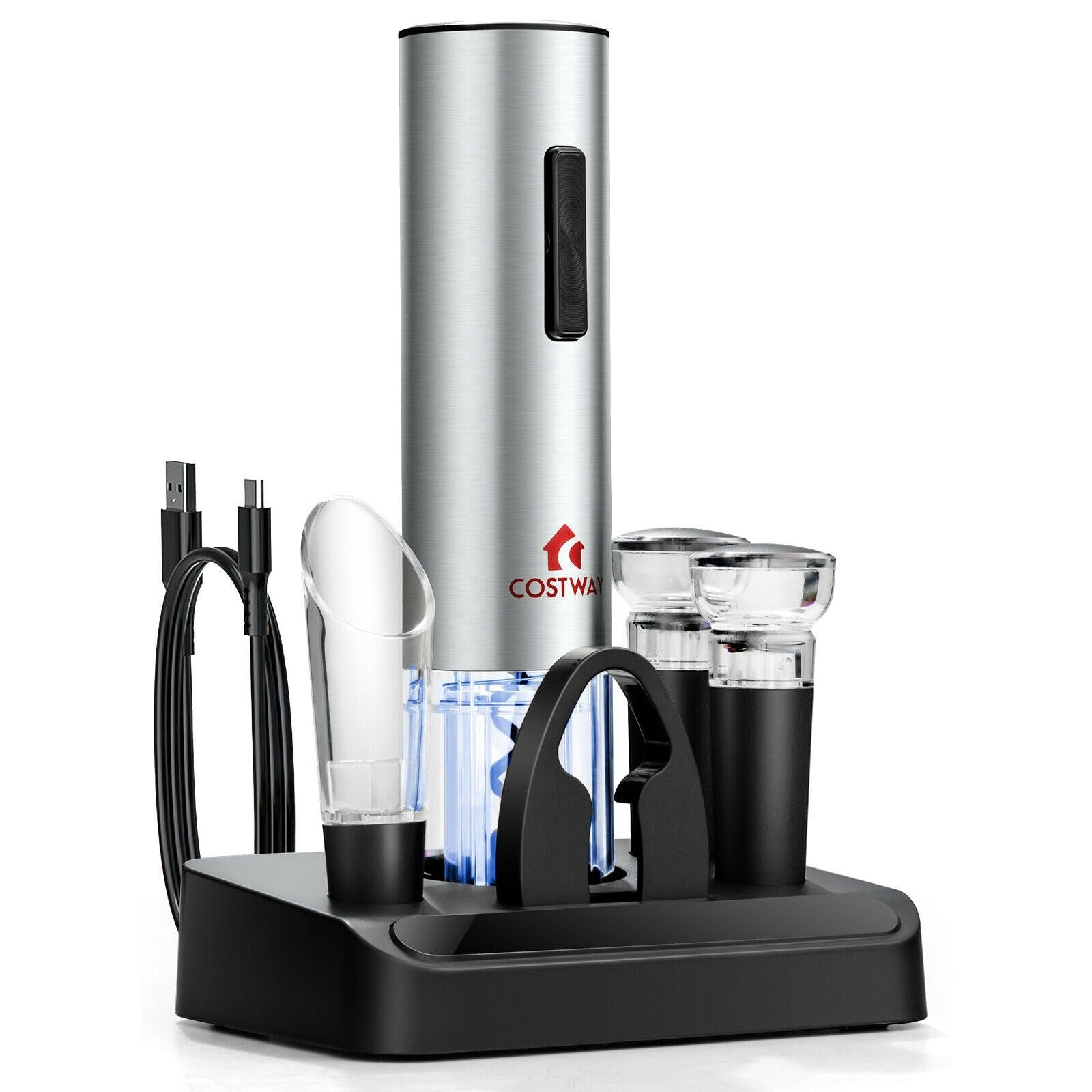 6-in-1 Electric Wine Bottle Opener Set with Foil Cutter New Era Fashion LLc