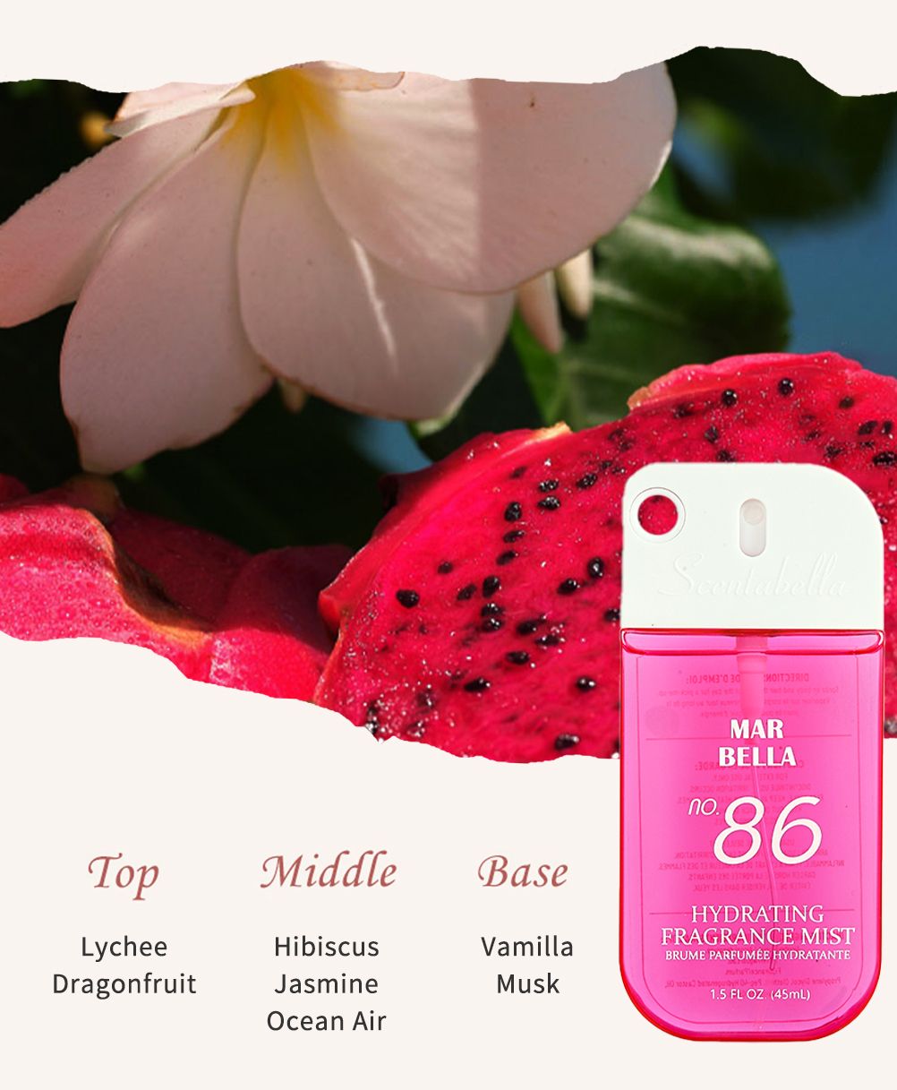 4 Scents Travel-Size Body & Hair Fragrance Mist (1.5 fl oz) - Long-Lasting Fruity & Floral Fragrance for Women, Dates & Gifts New Era Fashion LLc