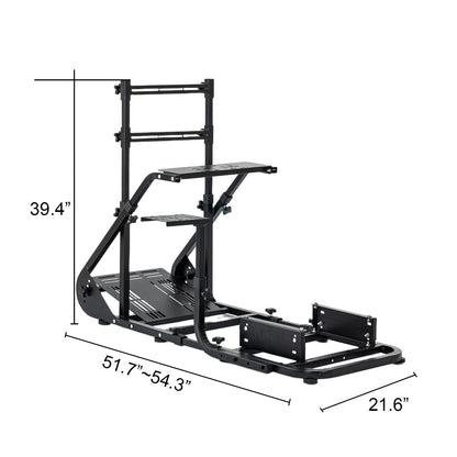 Enhanced and stable racing wheel cockpit, compatible with Fanatec, PXN, Thrustmaster, and Logitech adjustable driving simulators, excluding handbrake, pedals, and monitor -No self pick up New Era Fashion LLc