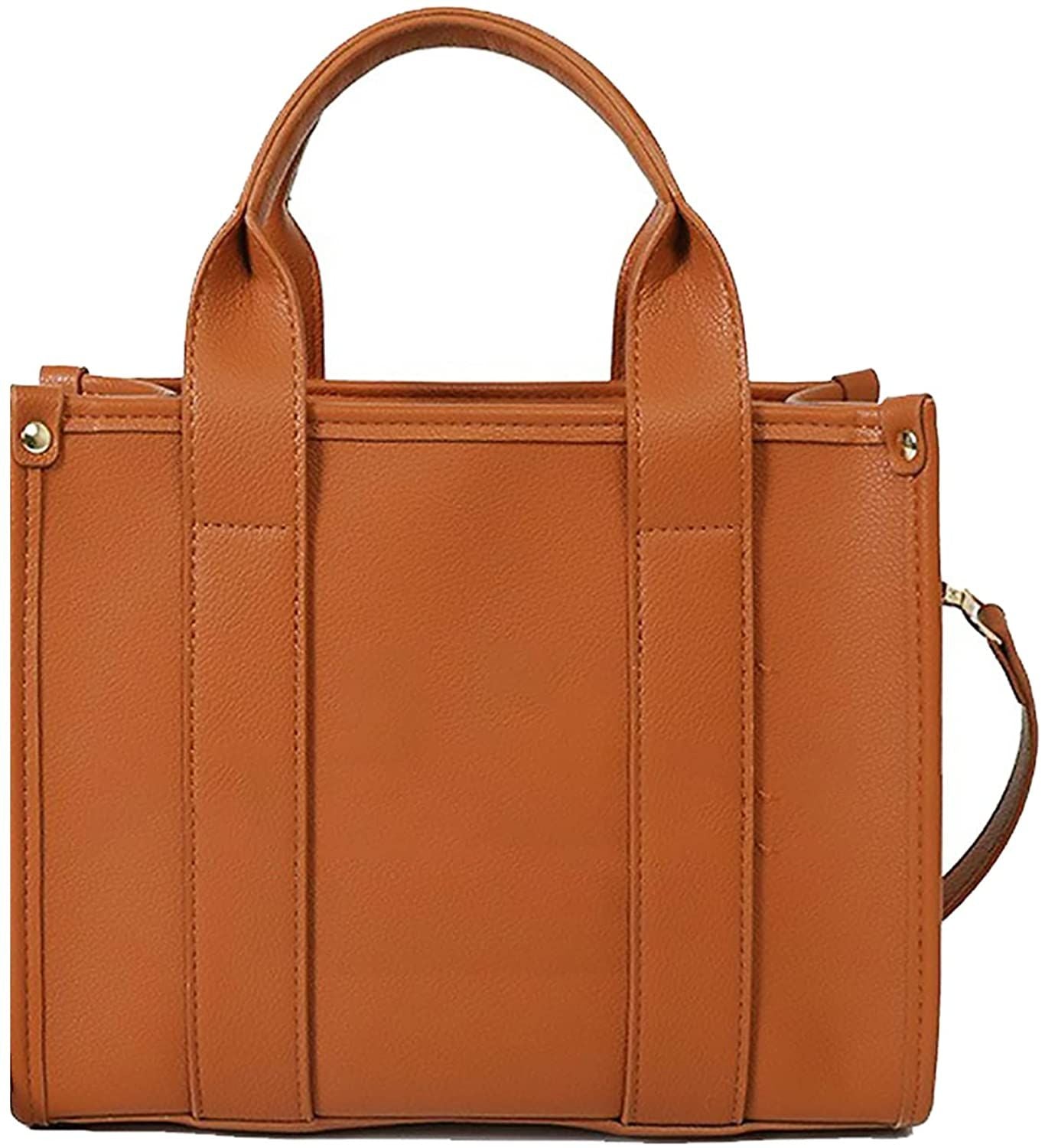 Roecytu PU Tote Bag for Women Simple Large-capacity Tote Bag Crossbody Tote Bag Messenger bag Handbag Zipper Fashion Tote Bag New Era Fashion LLc