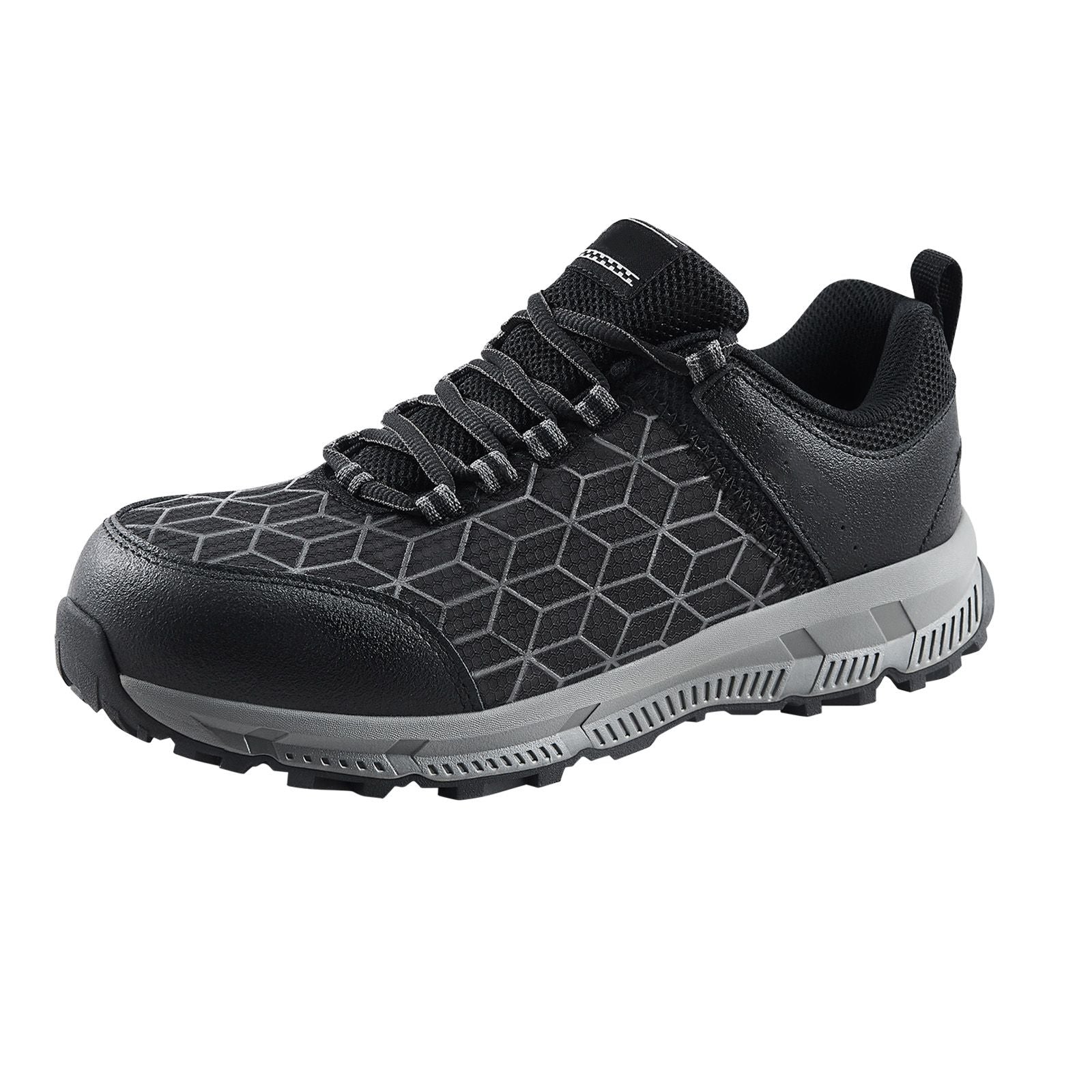 Steel Toe Shoes for Men, US Size 8.5 Wide, Men's Cushion Sport Safety Toe Athletic Work Shoe, Indestructible Safety Sneakers Lightweight,Breathable Industry Construction Work Shoes, Black New Era Fashion LLc