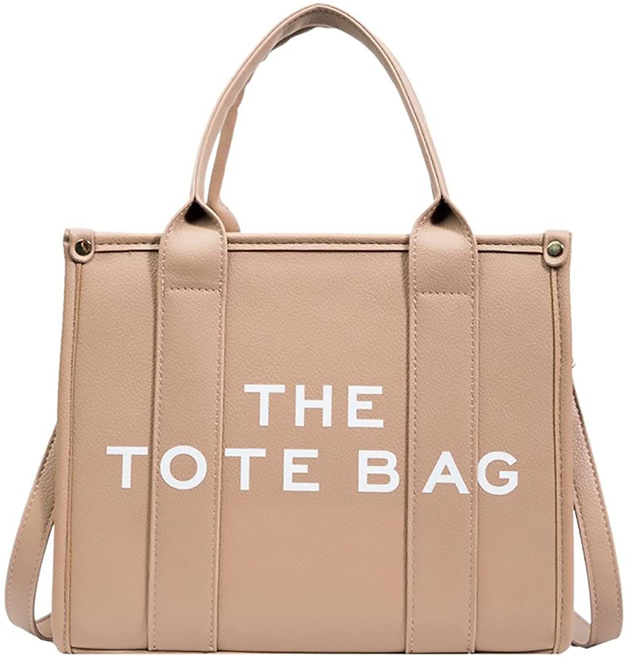 Roecytu PU Tote Bag for Women Simple Large-capacity Tote Bag Crossbody Tote Bag Messenger bag Handbag Zipper Fashion Tote Bag New Era Fashion LLc