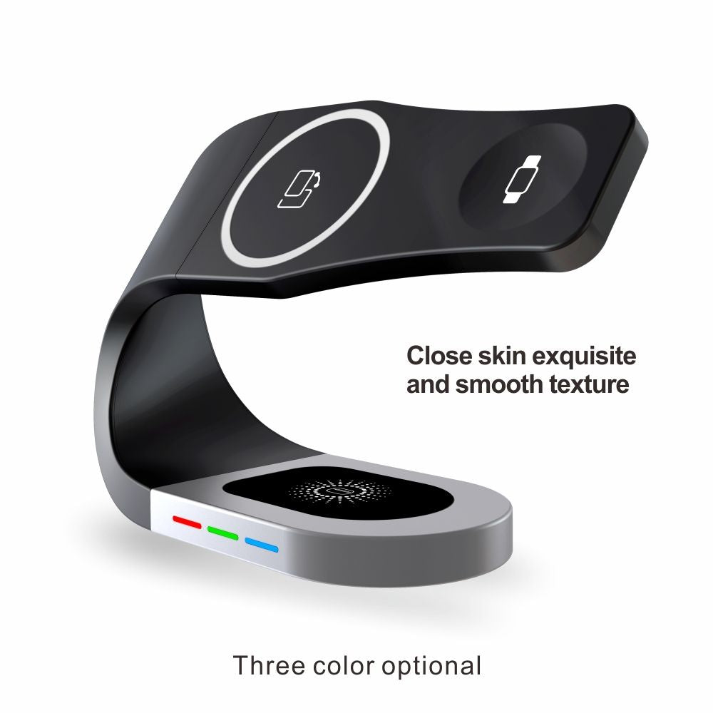 Wireless Charging Station; 3 In 1 Magnetic Fast Charging Wireless Charger Stand For Iphone 14/13/12/11/Pro/X/Max/XS/XR/8/Plus; IWatch7/6/5/4/3/2/SE Airpods 3/2/Pro New Era Fashion LLc
