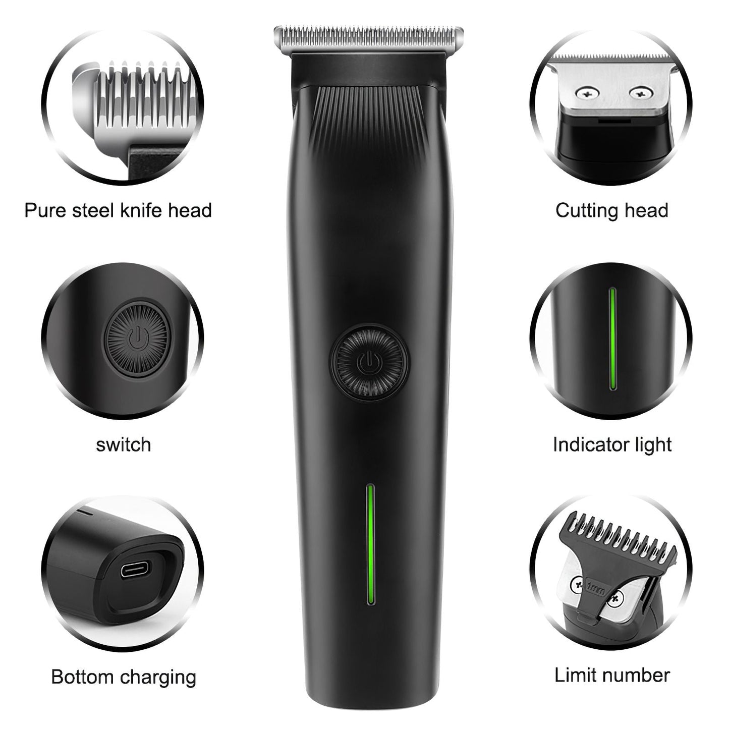 Beard Trimmer, 3 in 1 Hair Clippers and Mens Grooming Kit, Face, Nose, Ear Hair Trimmer - Black New Era Fashion LLc