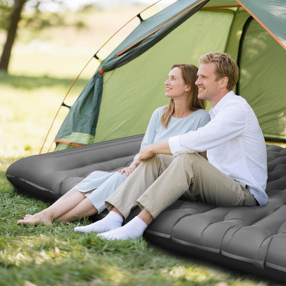 Camping Sleeping Pad, Ultralight Camping Mat with Pillow Built-in Foot Pump, 4" Thick Inflatable Sleeping Mat Compact for Backpacking, Hiking, Car Traveling, Camp Tent New Era Fashion LLc