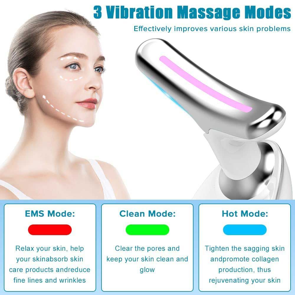Neck Face Massager Face Sculpting Tool 3 Colour Modes and Vibration for Facial Massager for Double Chin New Era Fashion LLc