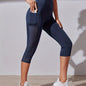 High Waist Yoga Capri Pants, Tummy Control Sports Legging Capri For Women With Out Pockets And Mesh Design New Era Fashion LLc