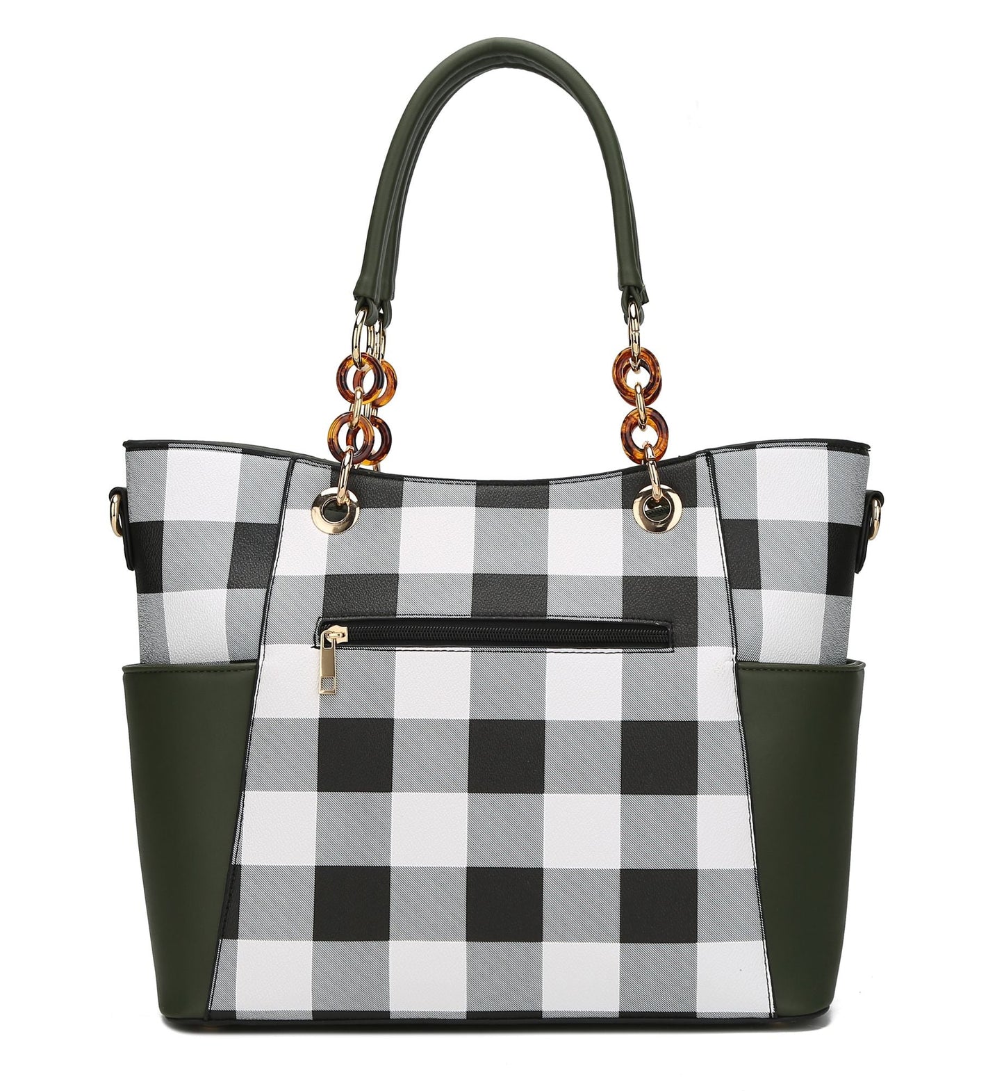 MKF Collection Bonita Checker Tote Handbag & Wallet Set Women by Mia K New Era Fashion LLc