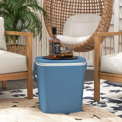 3-in-1 Portable Cooler Bar Table with Bottle Opener and Lift Top Lid for Camping Poolside New Era Fashion LLc