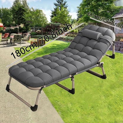 Heavy duty folding bed, camping bed with flip-up mattress (mattress included), portable guest bed, suitable for teenagers, adults, travel, garden, balcony, camping supplies New Era Fashion LLc