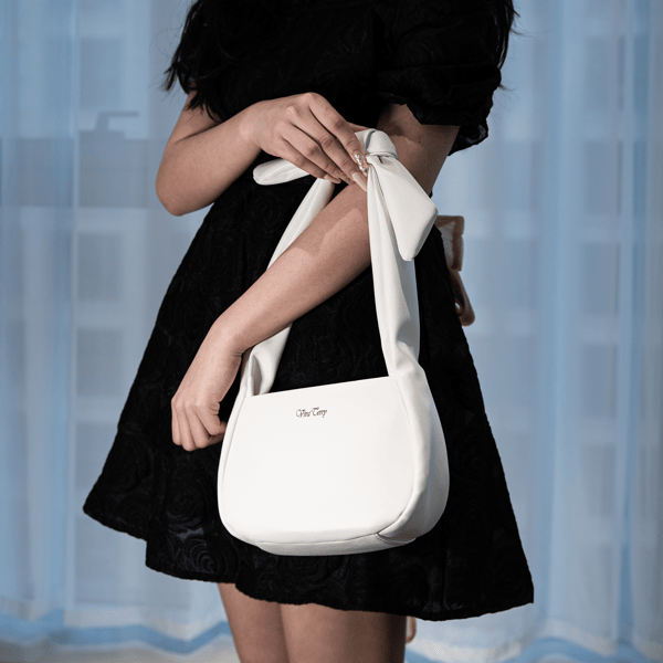 Hobo Hand Bag for Womens, Small Vegan Leather Hobe Handbag Shoulder Purses for Women with Zipper-White New Era Fashion LLc