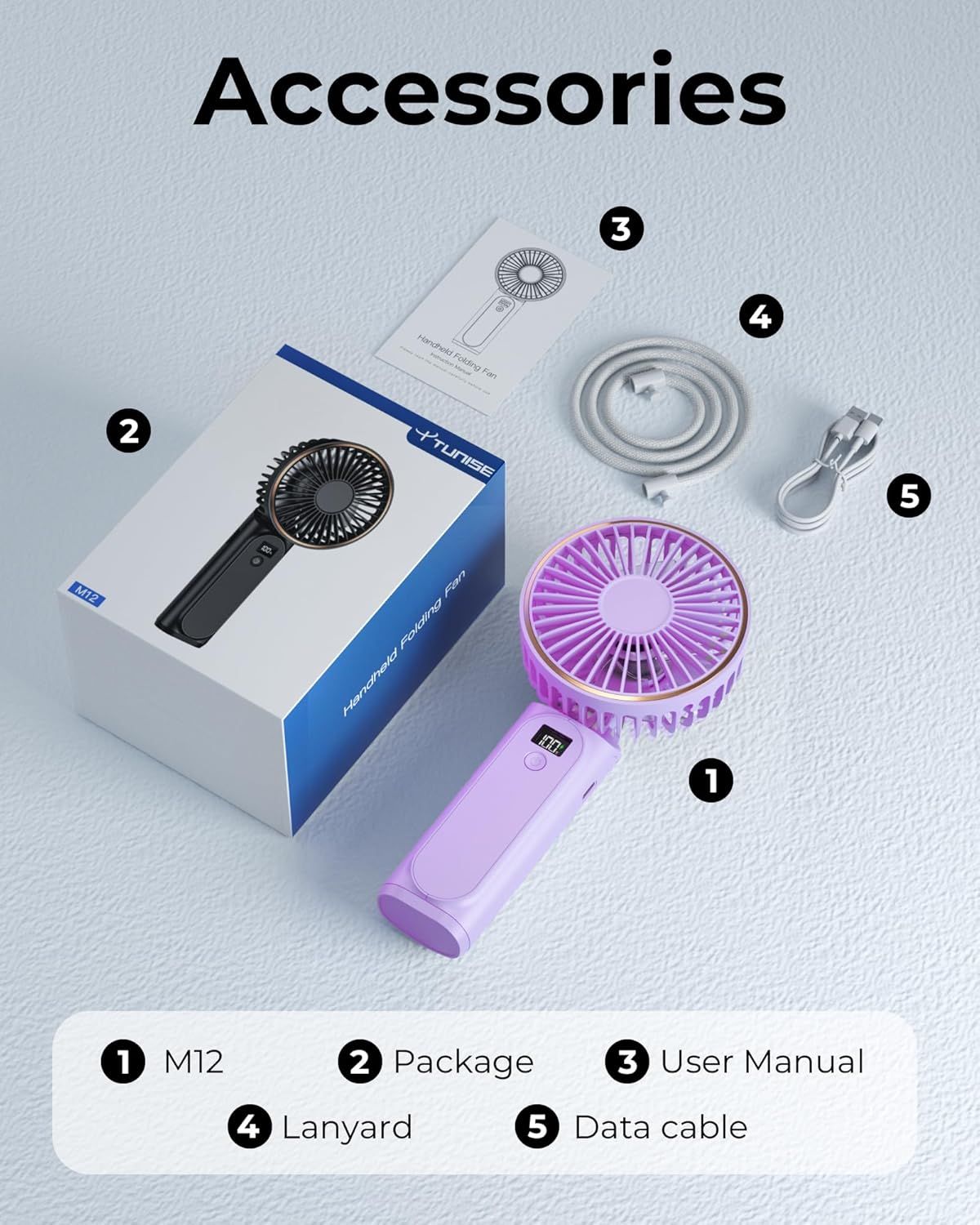 Portable Handheld Fan, Portable Fan Rechargeable, 4000mAh, 180° Adjustable, 6 Speed Wind, Display Electricity in Real Time, USB Rechargeable Foldable F an, Quiet Personal Fan as Power Bank New Era Fashion LLc