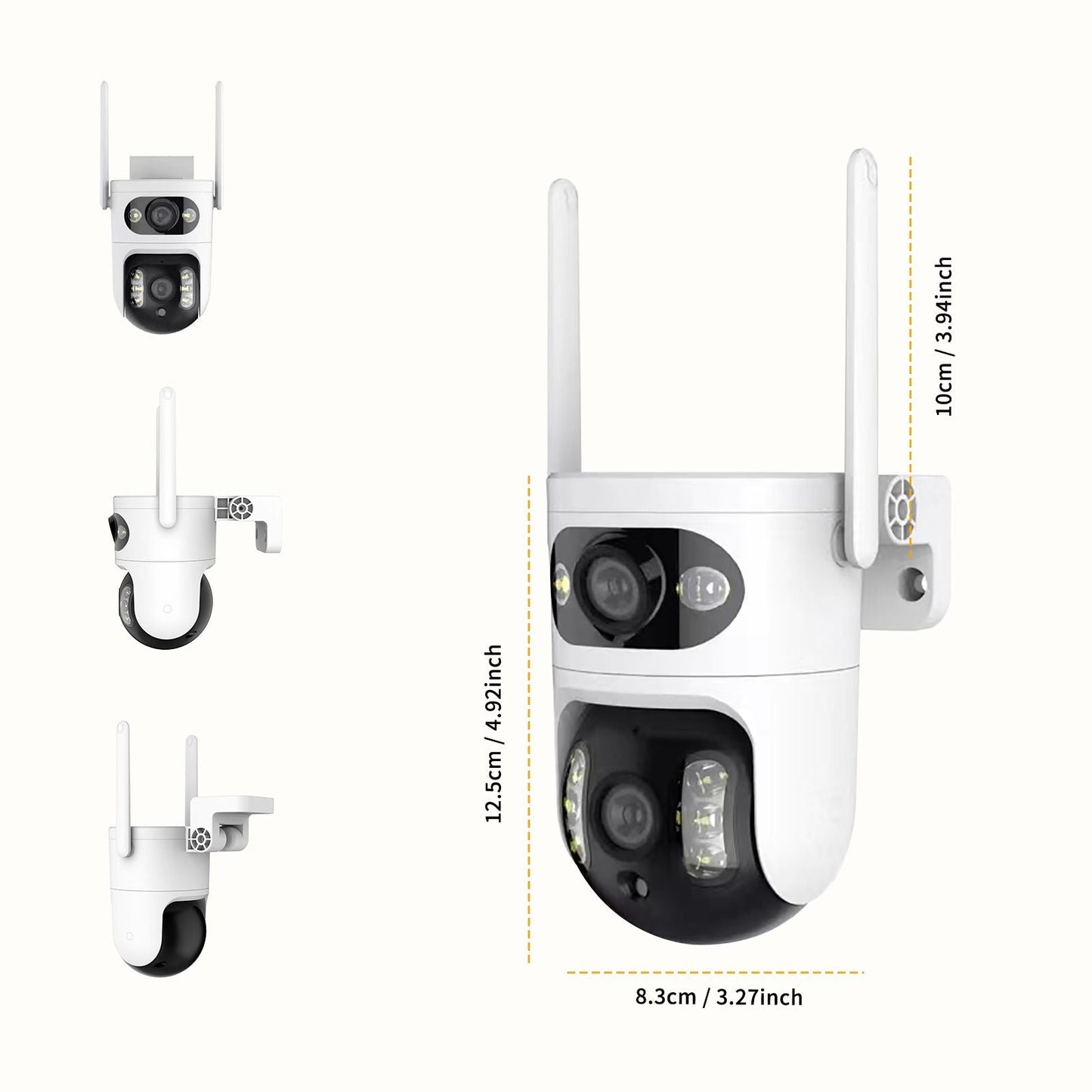 Dual eye gun ball linkage monitoring camera, panoramic+detail dual camera, high-definition security more comprehensive New Era Fashion LLc