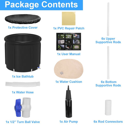 Portable Ice Bath Tub 97Gallon (370L), Portable Insulated Ice Bath Tub for Athletes Recovery, Easy Setup Ice Bathtub for Home Gym CampingCold Plunge Therapy Tub with 5-Layers Insulation, Large Ice Bat New Era Fashion LLc