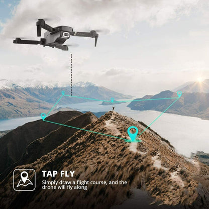 4DRC V4 Drone with 1080P HD Camera for Adults and Kids, Foldable Quadcopter with Wide Angle FPV Live Video, Trajectory Flight, App Control,Optical Flow, Altitude Hold and 2 Modular Batteries New Era Fashion LLc
