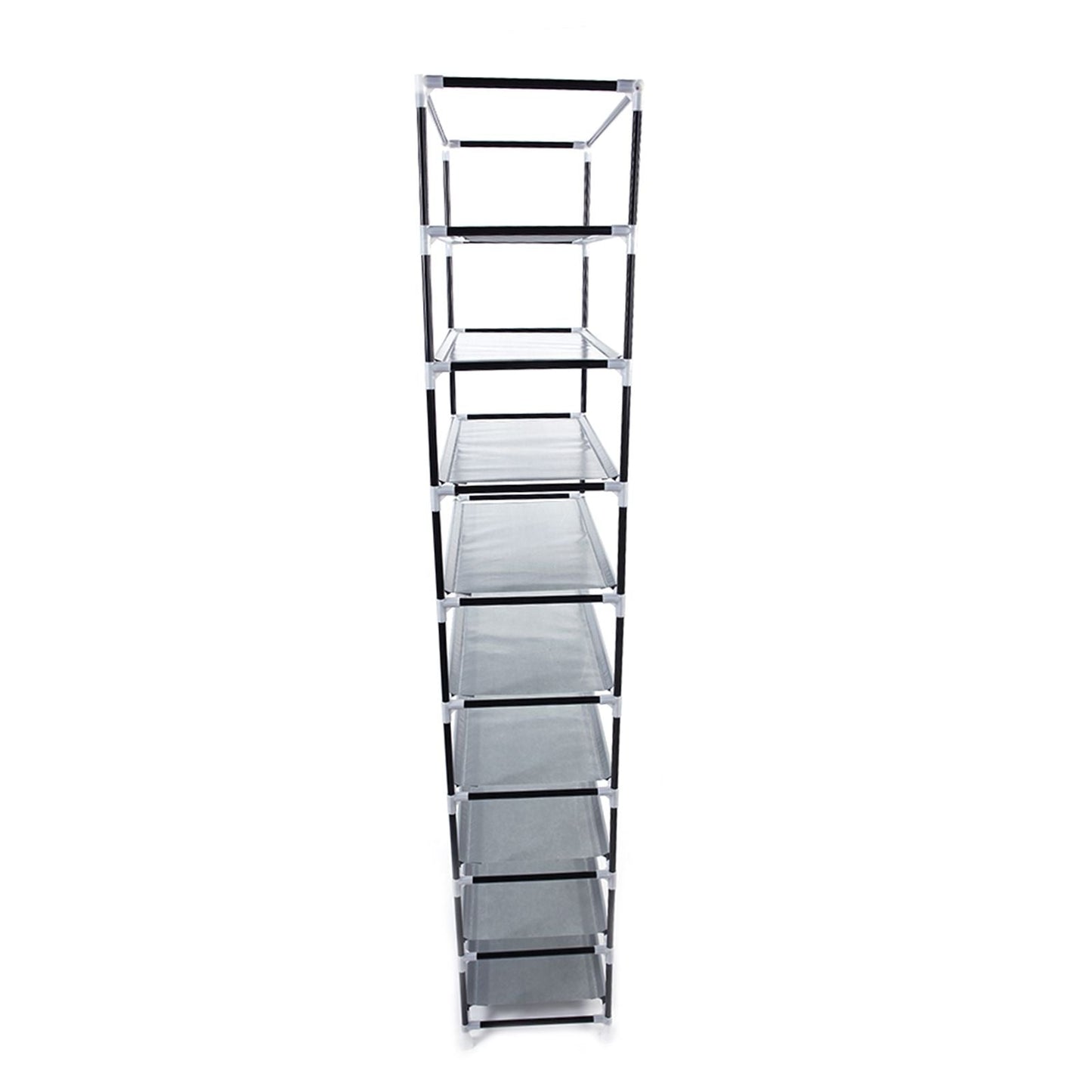 Room-saving 10-Layers 9 Lattices Non-woven Fabric Shoe Rack Black New Era Fashion LLc