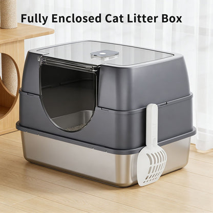 Galaxy stainless steel cat litter box, sturdy, durable, easy to clean, odorless, non stick to sand, a choice for cross-border quality New Era Fashion LLc