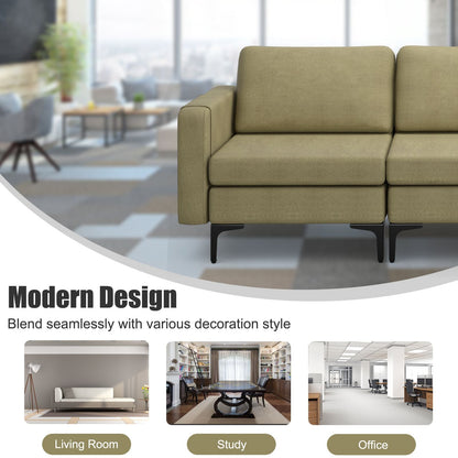 Convertible Sofa Couch with Magazine Pockets 3-Seat with 2 USB Port New Era Fashion LLc