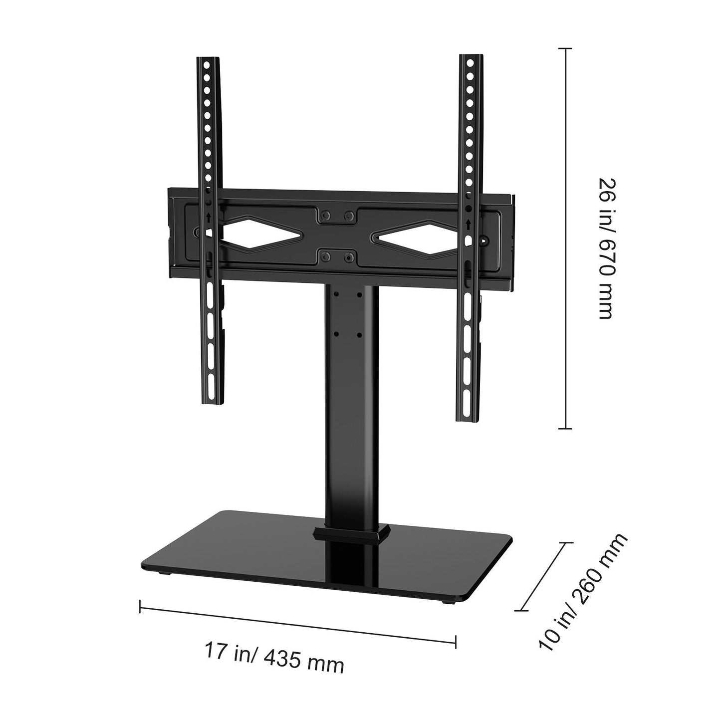TV Stand Mount, Swivel Universal TV Stand for 32 to 55 inch TVs, Height Adjustable Portable Floor TV Stand with Tempered Glass Base for Bedroom, Living Room New Era Fashion LLc