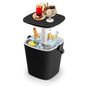 3-in-1 Portable Cooler Bar Table with Bottle Opener and Lift Top Lid for Camping Poolside New Era Fashion LLc