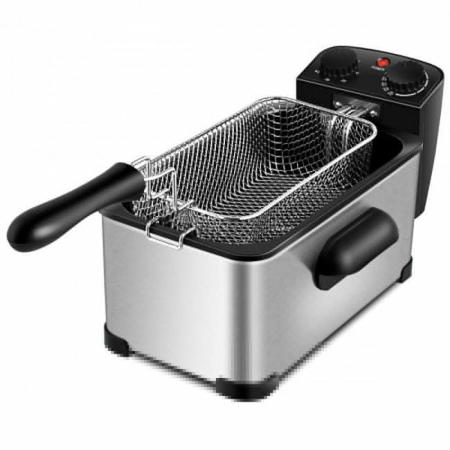 3.2 Quart Electric Stainless Steel Deep Fryer with Timer New Era Fashion LLc