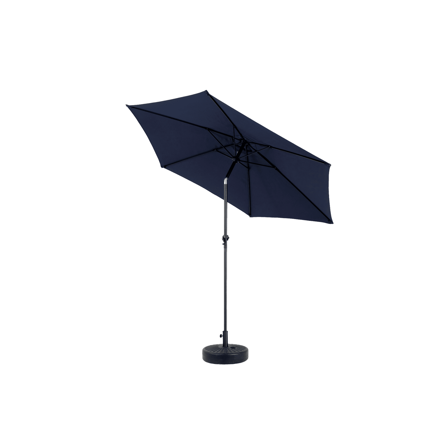 9FT Outdoor Patio Umbrella,Outdoor Table Umbrella with 6 Sturdy Ribs, Push Button Tilt and Crank,Yard Umbrella, Market Umbrella for Deck, Backyard, Pool (Base Not Included),Navy Blue New Era Fashion LLc
