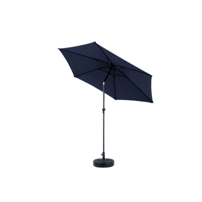 9FT Outdoor Patio Umbrella,Outdoor Table Umbrella with 6 Sturdy Ribs, Push Button Tilt and Crank,Yard Umbrella, Market Umbrella for Deck, Backyard, Pool (Base Not Included),Navy Blue New Era Fashion LLc
