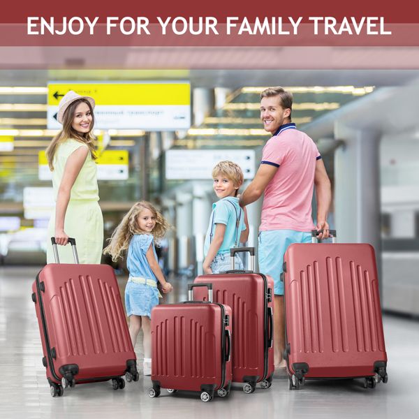 FCH Curved Vertical Stripe 4-in-1 Trolley Case - Retro Red New Era Fashion LLc