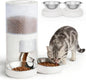 6L Automatic Cat Feeder for 2 Cats, Timed Cat Food Dispenser with 2 Stainless Bowls, 10s Voice Recorder, Dual Power Supply, 6 Meals 50 Portions Per Day, Dual Pet Feeder for Cat and Dog New Era Fashion LLc