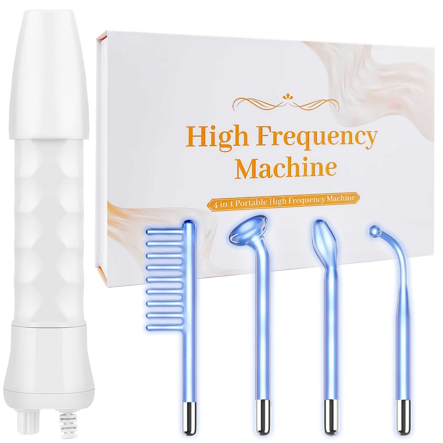 High Frequency Wand 'C Violet Portable Skin Therapy Machine for Anti-Aging - Skin Tightening - Wrinkle Reducing - Dark Circles - 4 in 1 New Era Fashion LLc