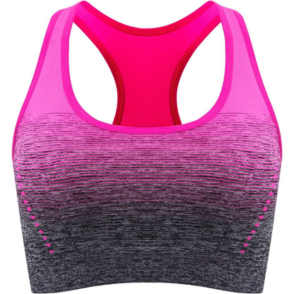 1pc/2pcs/3pcsMedium Support Two Tone Racer Back Sports Bra, Fitness Workout Running Yoga Bra New Era Fashion LLc