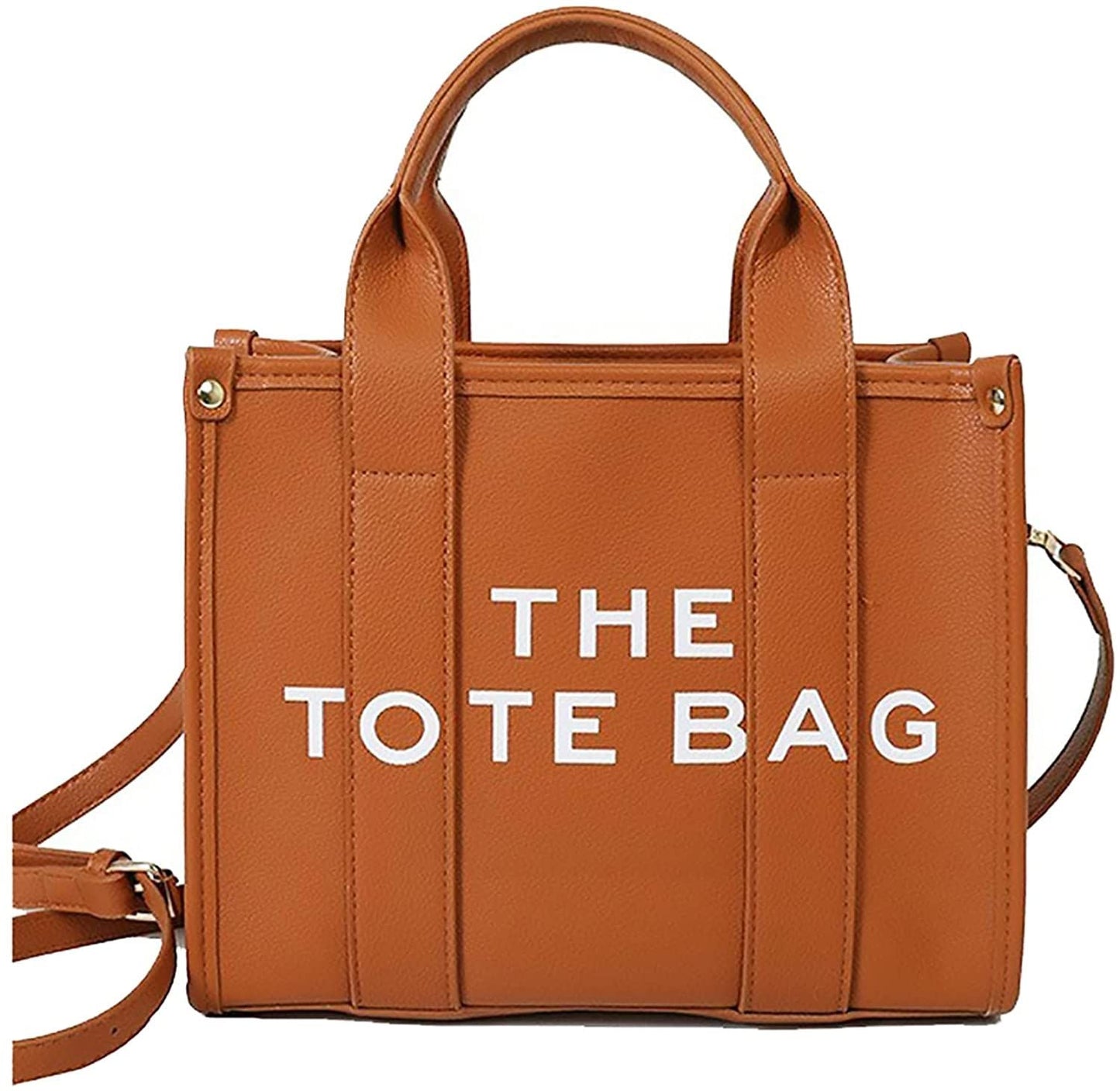 Roecytu PU Tote Bag for Women Simple Large-capacity Tote Bag Crossbody Tote Bag Messenger bag Handbag Zipper Fashion Tote Bag New Era Fashion LLc