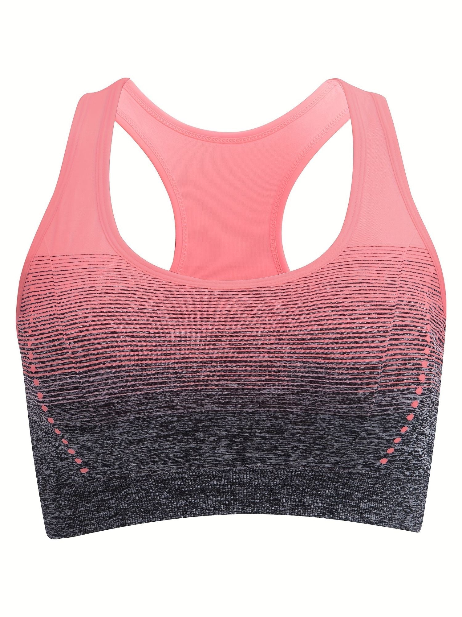 1pc/2pcs/3pcsMedium Support Two Tone Racer Back Sports Bra, Fitness Workout Running Yoga Bra New Era Fashion LLc