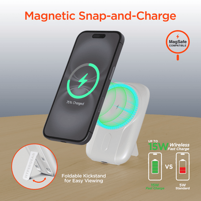 HyperGear Mag Grip Go 5000mAh Wireless Power Bank New Era Fashion LLc