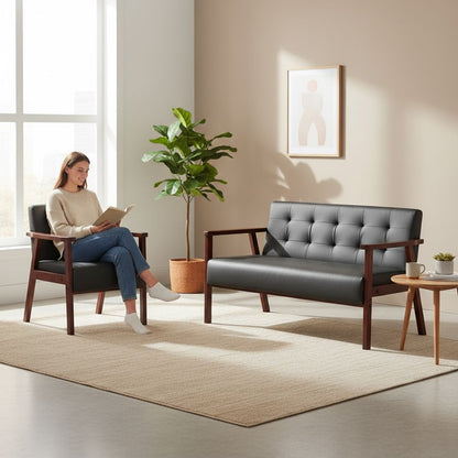 Wood Frame Accent Armchair New Era Fashion LLc
