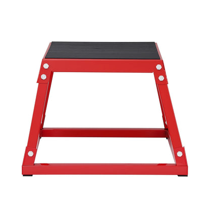 Plyometric Jump Box, 12 Inch Plyo Box, Steel Plyometric Platform and Jumping Agility Box, Anti-Slip Fitness Exercise Step Up Box for Home Gym Training, Conditioning Strength Training, Red New Era Fashion LLc