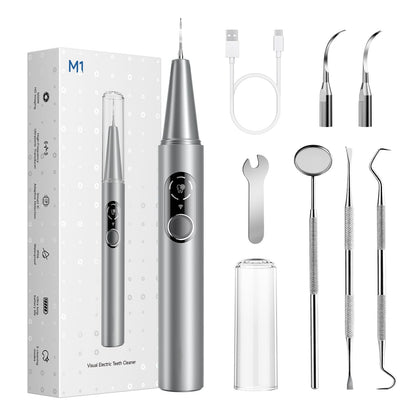 Home stone-removing device, visual ultrasonic dental cleaner for removing tartar and dental plaque, crescent-shaped dental cleaning tool New Era Fashion LLc