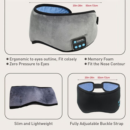 Sleep Mask; WirelessSleeping Headphones Music Earbud EyeMask For Side Sleepers Men; Women Girl Ultra Soft Thin Speakers Cool New Era Fashion LLc
