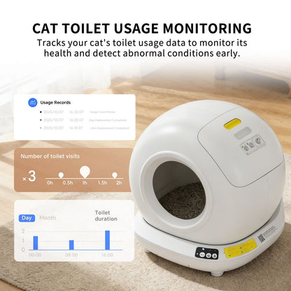 Self-Cleaning Cat Litter Box | Fully Enclosed Automatic, App Control, Extra Large Space | Smart Pet Toilet Tray New Era Fashion LLc