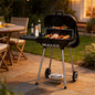Charcoal barbecue grill, backyard picnic cookware, black New Era Fashion LLc