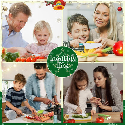 28PCS Knife Set - Kids Knifes for Real Cooking, Montessori Kids Kitchen Knife Set with Cutting Board Crinkle Cutters Kid Safe Knives, Kitchen Tools Old Girl Boy New Era Fashion LLc