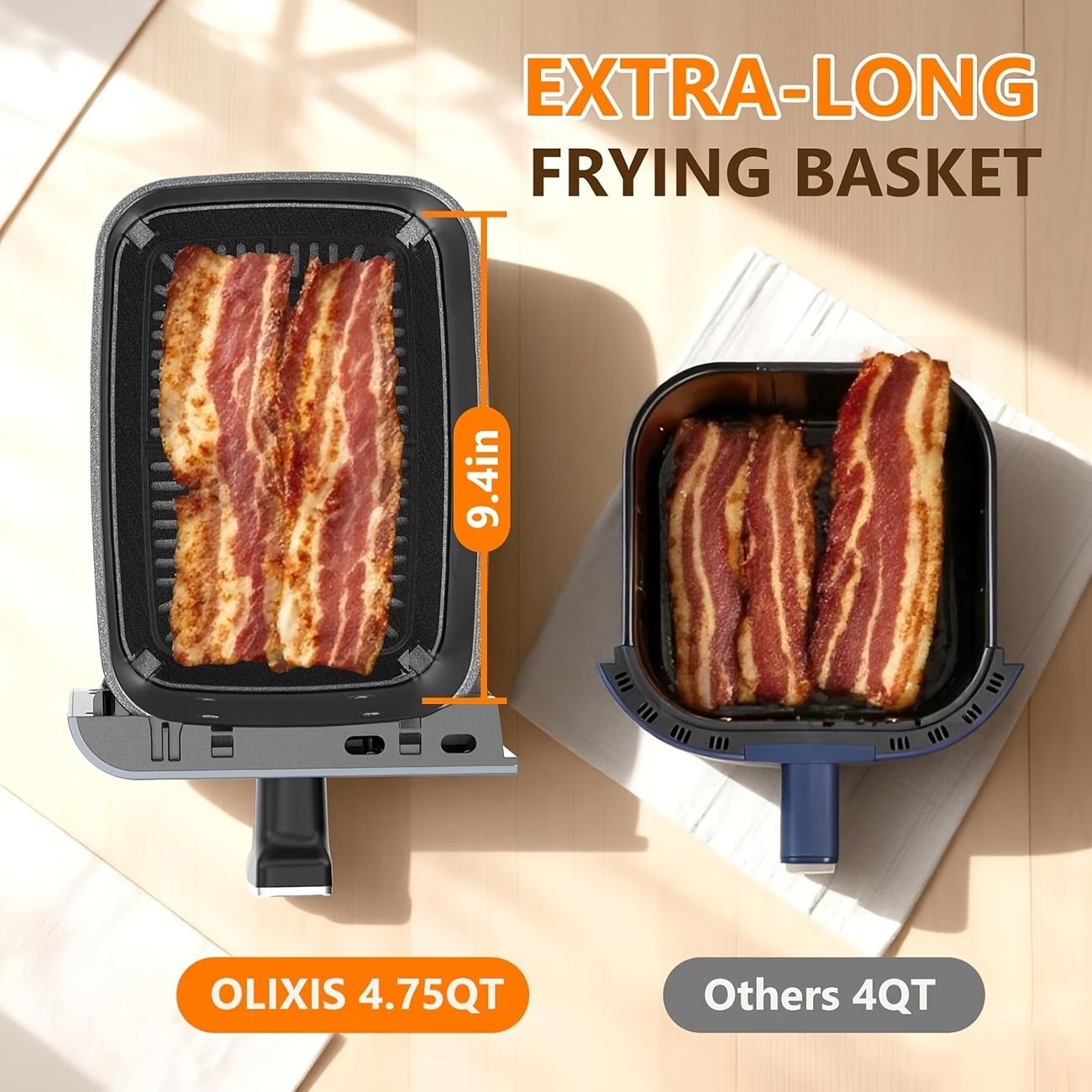 9.5 Quart Large Dual Basket Air Fryer with Double Basket, Independent Temp Control & Sync Mode, 10 Presets (Bake/Broil/Defrost/Dehydrate), Shake Reminder System, Compatible for Plug for Appliance New Era Fashion LLc