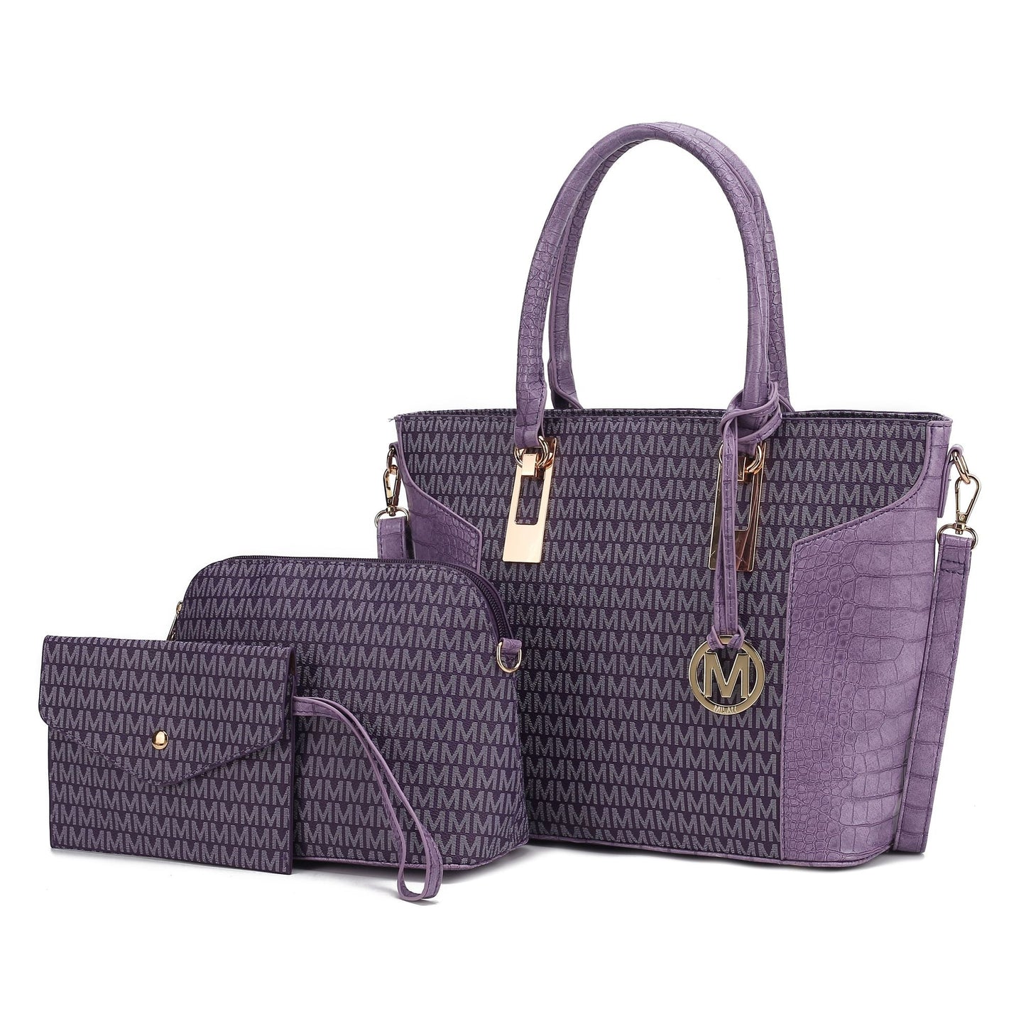 MKF Collection Shonda 3PC Tote with Cosmetic Pouch & Wristlet by Mia k New Era Fashion LLc