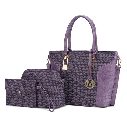 MKF Collection Shonda 3PC Tote with Cosmetic Pouch & Wristlet by Mia k New Era Fashion LLc