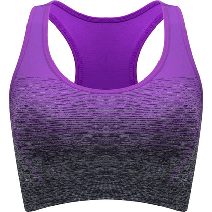 1pc/2pcs/3pcsMedium Support Two Tone Racer Back Sports Bra, Fitness Workout Running Yoga Bra New Era Fashion LLc
