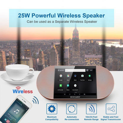 7in Touch Screen Android Tablet PC w/ 25W Wireless Speaker Quad Core Front Camera Micro USB New Era Fashion LLc