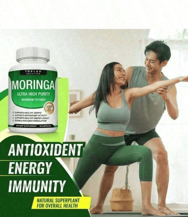 Moringa Capsules 1200mg - Pure Moringa Powder For Immune, Gut Health 90 Capsules New Era Fashion LLc