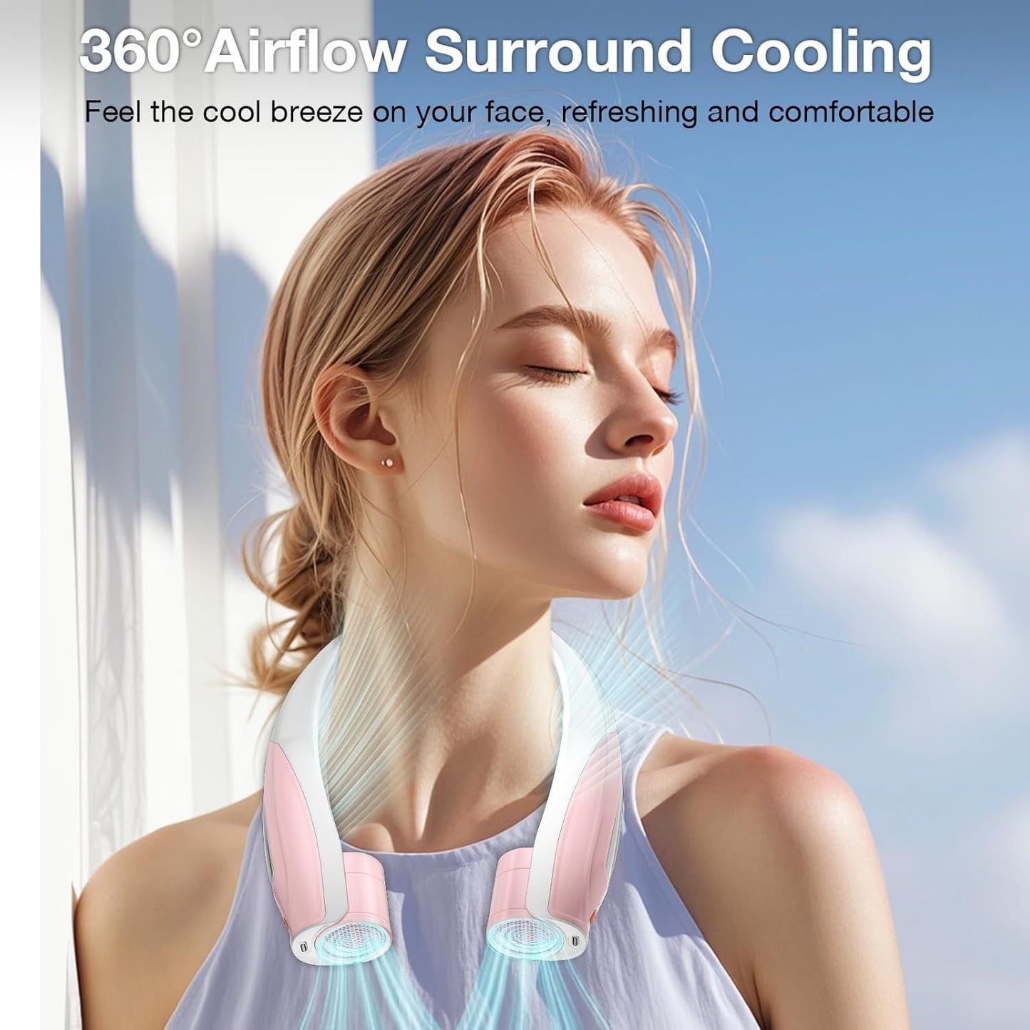 Neck Fan, 6 Speeds Adjustable Portable Personal Fan Rechargeable, Faster Cooling Wearable Fan, Ultra Quiet for Home, Office, Travel, Outdoor New Era Fashion LLc